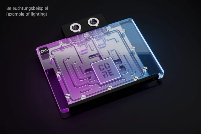 Alt view image 10 of 13 - Alphacool Core Geforce RTX 5080 Suprim + Vanguard Waterblock with Backplate, G1/4, Chrome Plated Copper, ARGB (10265)
