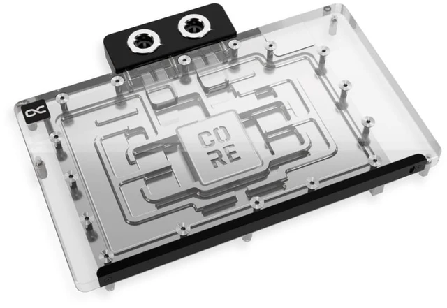 Alt view image 9 of 13 - Alphacool Core Geforce RTX 5090 Suprim + Vanguard Waterblock with Backplate, G1/4, Chrome Plated Copper, ARGB (10268)