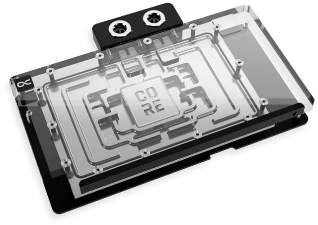 Alt view image 8 of 13 - Alphacool Core Geforce RTX 5090 TUF Gaming Waterblock with Backplate, G1/4, Chrome Plated Copper, ARGB (10269)