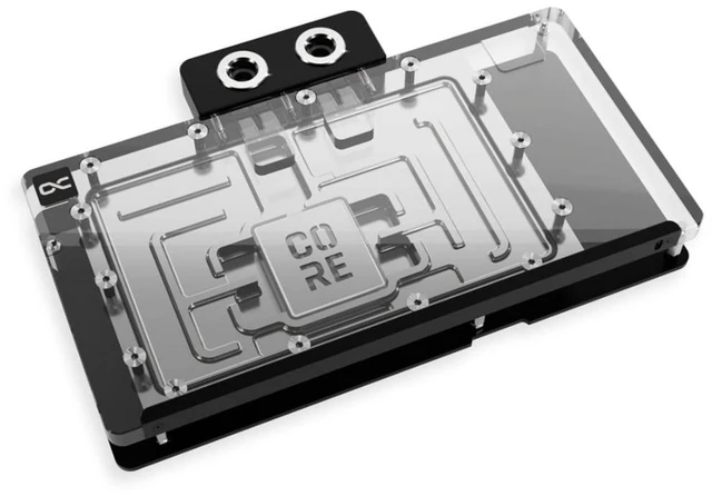 Alt view image 8 of 13 - Alphacool Core Geforce RTX 5080 Solid + AMP Waterblock with Backplate, G1/4, Chrome Plated Copper, ARGB (14733)
