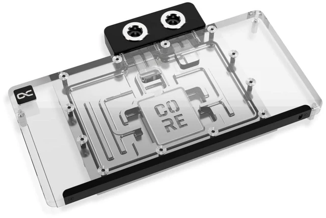 Alt view image 9 of 13 - Alphacool Core RX 9070 XT Nitro+ with Backplate GPU Water Block, G1/4, Chrome Plated Copper, ARGB (14778)