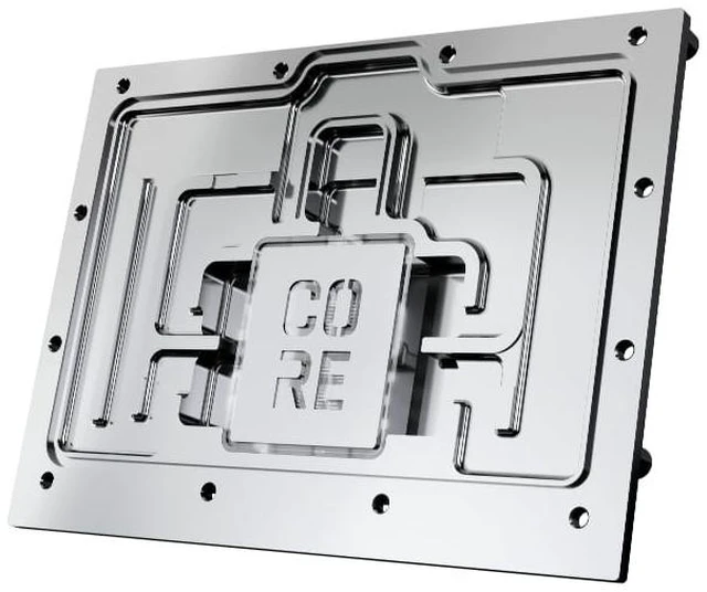 Alt view image 12 of 13 - Alphacool Core RX 9070 XT Nitro+ with Backplate GPU Water Block, G1/4, Chrome Plated Copper, ARGB (14778)