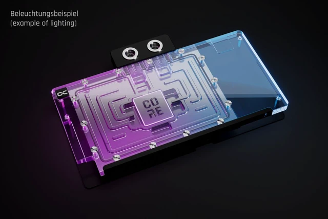 Alt view image 10 of 13 - Alphacool Core Geforce RTX 5080 ROG Astral with Backplate GPU Water Block, G1/4, Chrome Plated Copper, ARGB (10267)