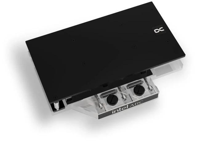 Alt view image 11 of 13 - Alphacool Eisblock Aurora Arc B580 Steel Legend + Challenger with Backplate GPU Water Block, G1/4, Chrome Plated Copper (10274)