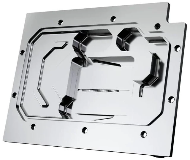 Alt view image 12 of 13 - Alphacool Eisblock Aurora Arc B580 Steel Legend + Challenger with Backplate GPU Water Block, G1/4, Chrome Plated Copper (10274)