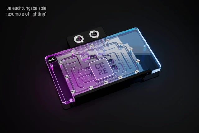 Alt view image 10 of 13 - Alphacool Core Geforce RTX 5080/5070Ti Aorus Master + Windforce with Backplate GPU Water Block, G1/4, Chrome Plated Copper, ARGB (10290)