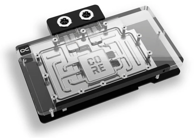 Alt view image 8 of 13 - Alphacool Core Geforce RTX 5080/5070Ti Aorus Master + Windforce with Backplate GPU Water Block, G1/4, Chrome Plated Copper, ARGB (10290)