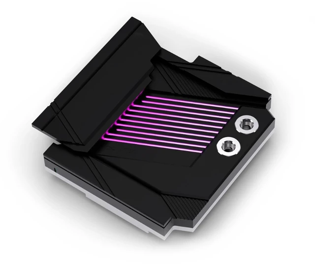Alt view image 8 of 13 - Alphacool Apex Monoblock for X870 AORUS ELITE WIFI7 AM5 Motherboard, G1/4, Chrome Plated Copper, Black (14720)