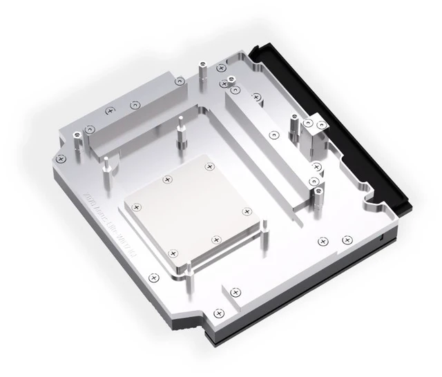 Alt view image 11 of 13 - Alphacool Apex Monoblock for X870 AORUS ELITE WIFI7 AM5 Motherboard, G1/4, Chrome Plated Copper, Black (14720)