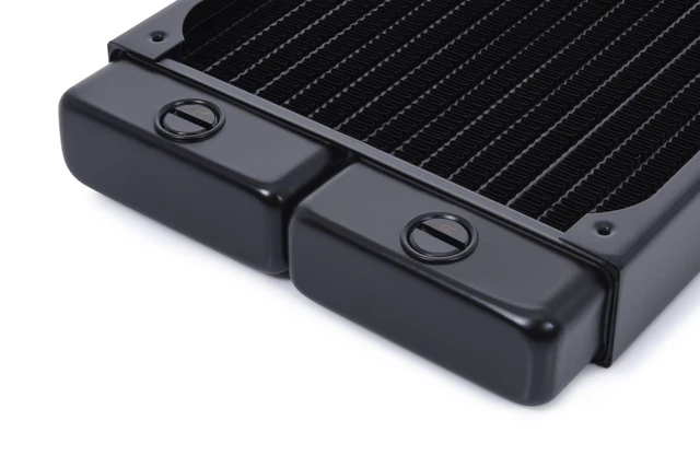 Alt view image 12 of 14 - Alphacool NexXxoS HPE-30 Full Copper 280mm Radiator, 140mm, G1/4, 30mm, Black (14378)