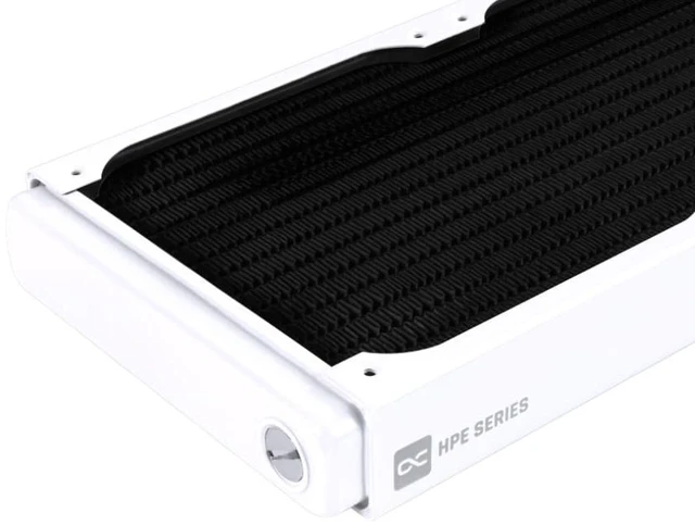 Alt view image 11 of 13 - Alphacool HPE-30 Full Copper 280mm Radiator - White, 140mm, G1/4, 30mm (10224)