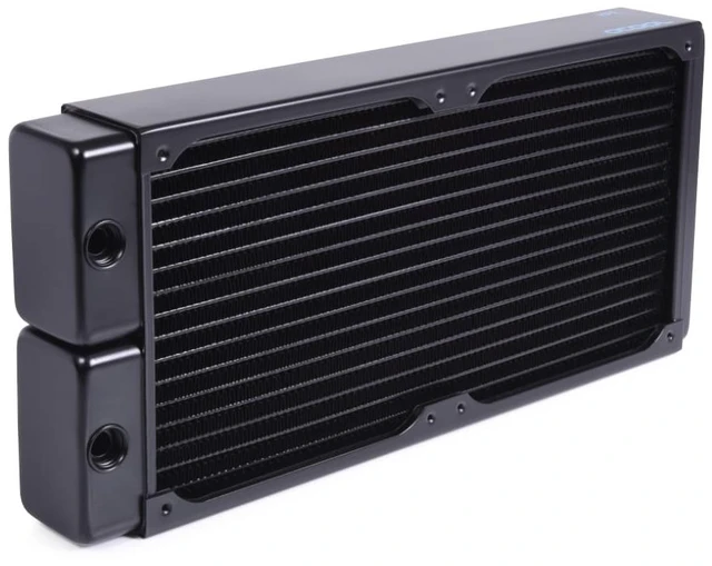 Alt view image 11 of 14 - Alphacool NexXxoS HPE-45 Full Copper 280mm Radiator, 140mm, G1/4, 45mm, Black (14441)