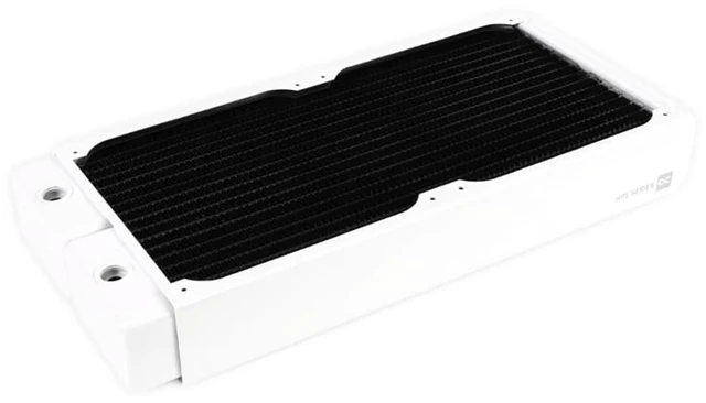 Alt view image 8 of 13 - Alphacool HPE-45 Full Copper 280mm Radiator - White, 140mm, G1/4, 45mm (10226)
