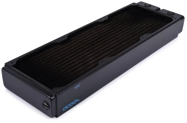 Alt view image 6 of 10 - Alphacool NexXxoS Hpe-45 Full Copper 360mm Radiator, 120mm, G1/4, 45mm, Black (14440)