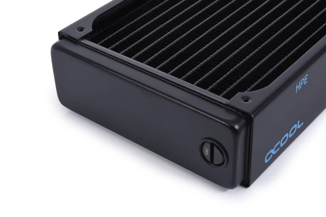 Alt view image 9 of 10 - Alphacool NexXxoS Hpe-45 Full Copper 360mm Radiator, 120mm, G1/4, 45mm, Black (14440)