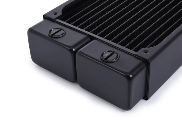 Alt view image 8 of 10 - Alphacool NexXxoS Hpe-45 Full Copper 360mm Radiator, 120mm, G1/4, 45mm, Black (14440)