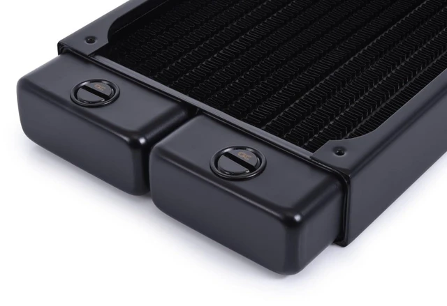 Alt view image 12 of 14 - Alphacool NexXxoS HPE-30 Full Copper 240mm Radiator, 120mm, G1/4, 20mm, Black (14376)