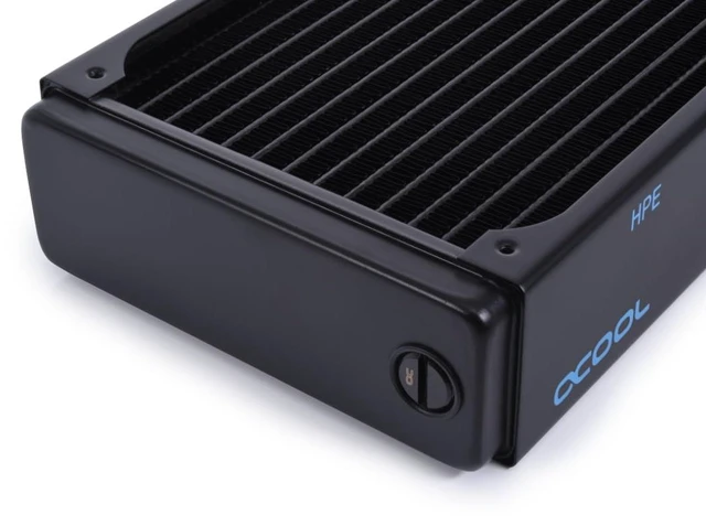 Alt view image 13 of 14 - Alphacool NexXxoS HPE-45 Full Copper 240mm Radiator, 120mm, G1/4, 45mm, Black (14439)