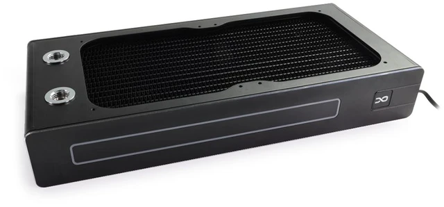 Alt view image 8 of 14 - Alphacool Core XT45 Full Copper 240mm Radiator, 120mm, G1/4, 50mm, Black (13768)