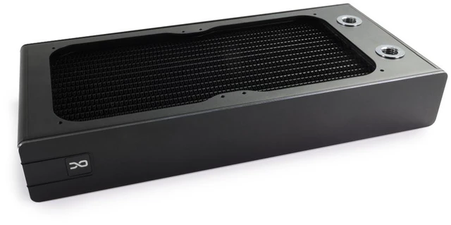 Alt view image 9 of 14 - Alphacool Core XT45 Full Copper 240mm Radiator, 120mm, G1/4, 50mm, Black (13768)