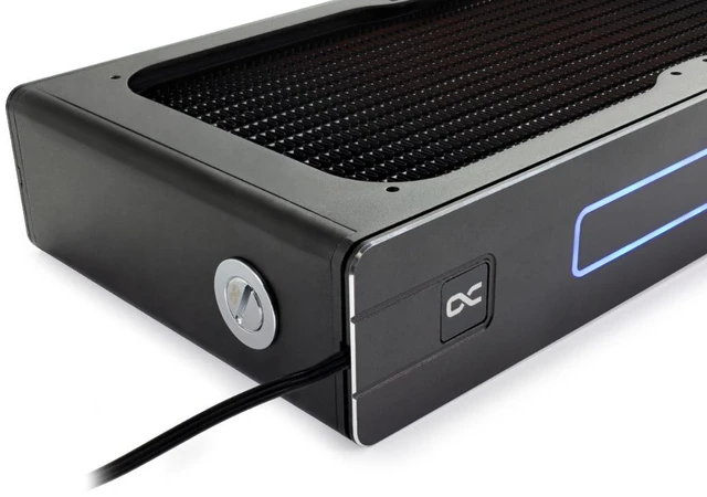 Alt view image 11 of 14 - Alphacool Core XT45 Full Copper 240mm Radiator, 120mm, G1/4, 50mm, Black (13768)