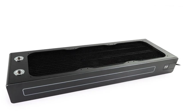 Alt view image 8 of 14 - Alphacool Core XT45 Full Copper 360mm Radiator, 120mm, G1/4, 50mm, Black (14584)