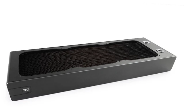Alt view image 9 of 14 - Alphacool Core XT45 Full Copper 360mm Radiator, 120mm, G1/4, 50mm, Black (14584)