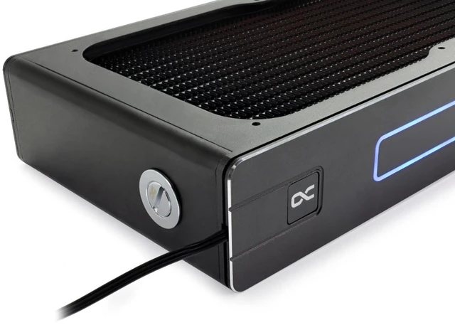 Alt view image 11 of 14 - Alphacool Core XT45 Full Copper 360mm Radiator, 120mm, G1/4, 50mm, Black (14584)