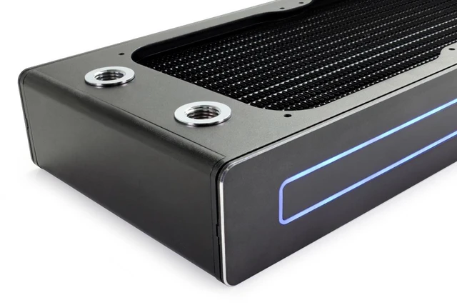 Alt view image 12 of 14 - Alphacool Core XT45 Full Copper 360mm Radiator, 120mm, G1/4, 50mm, Black (14584)