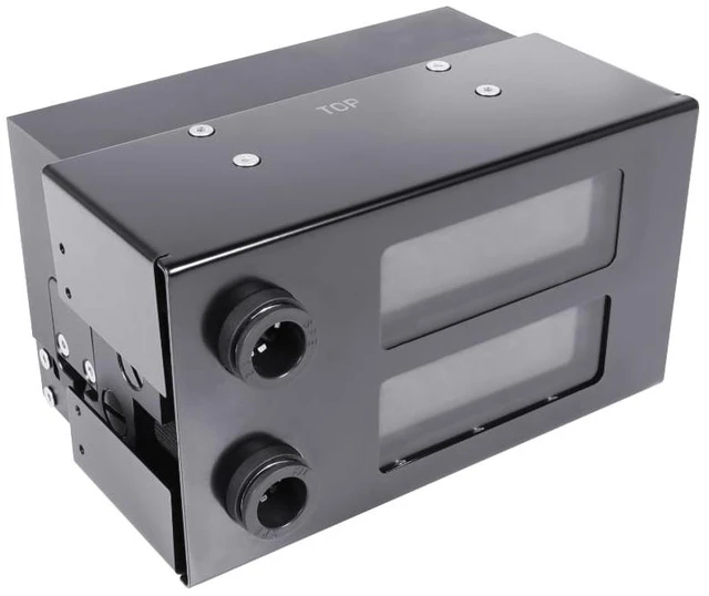 Alt view image 9 of 12 - Alphacool ES 2U Reservoir VPP/D5 with Flow/Temperature Sensor, G1/4, 5.25", Acetal, Black (13741)