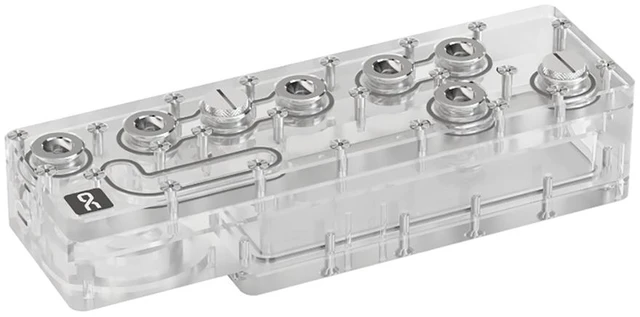 Alt view image 8 of 14 - Alphacool Core Distroplate 240 XS D5/DDC Reservoir, G1/4, 147ml, Acrylic, Clear (14672)