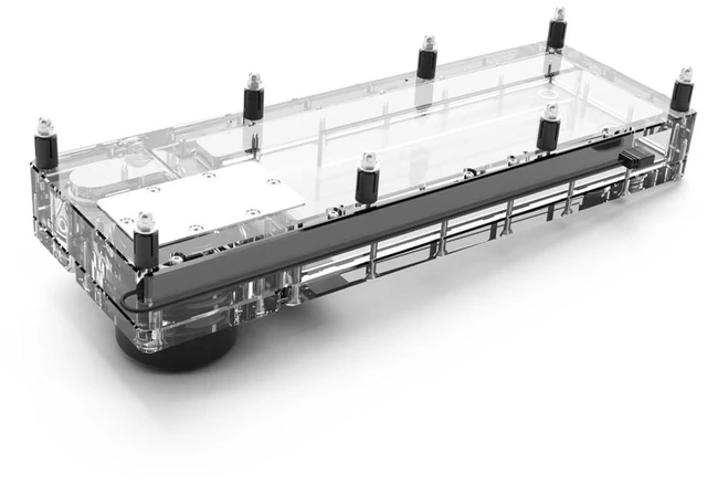 Alt view image 9 of 12 - Alphacool Core Flat Reservoir 360 Right with VPP Pump, G1/4, 500 ml, Acrylic, Clear (15488)