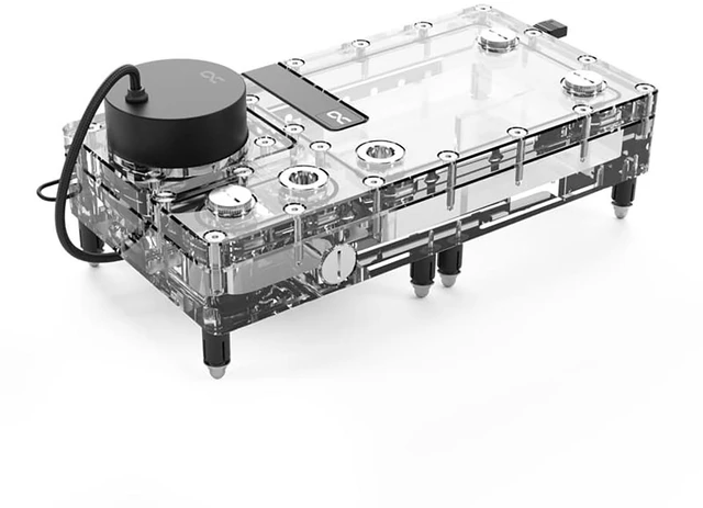 Alt view image 8 of 12 - Alphacool Core Flat Reservoir 240 Right with VPP Pump, G1/4, 270 ml, Acrylic, Clear (15487)