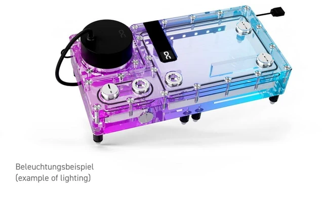 Alt view image 10 of 12 - Alphacool Core Flat Reservoir 240 Right with VPP Pump, G1/4, 270 ml, Acrylic, Clear (15487)