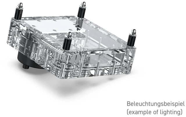 Alt view image 9 of 10 - Alphacool Core 140mm Reservoir with VPP/D5 Pump, G1/4, 130 ml, Acrylic, Clear (13889)