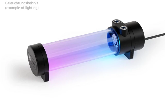 Alt view image 13 of 14 - Alphacool Core 70 Tube Reservoir with VPP/D5 Apex PWM Pump, G1/4, 494ml, Borosilicate Glass, Black (13742)