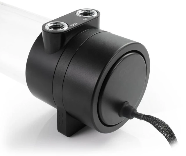 Alt view image 12 of 14 - Alphacool Core 70 Tube Reservoir with VPP/D5 Apex PWM Pump, G1/4, 494ml, Borosilicate Glass, Black (13742)