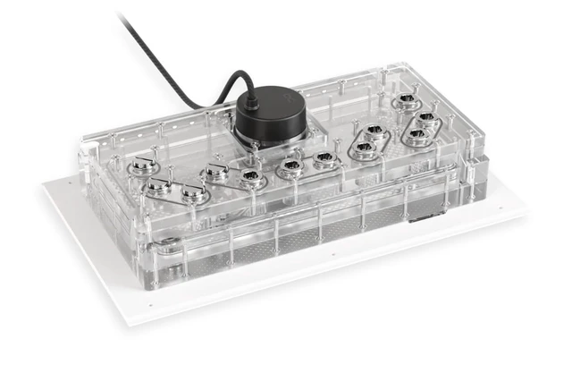 Alt view image 9 of 12 - Alphacool Apex Distroplate Dark Base Pro 901 with Apex Pump - Black Reservoir, G1/4, 433ml, Acrylic (14630)