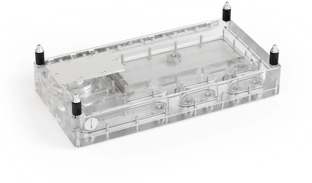 Alt view image 9 of 9 - Alphacool Core Distro Plate 280 VPP/D5 - Left with VPP D5 Apex Pump Reservoir, G1/4, 360ml, Acrylic, Clear (14573)