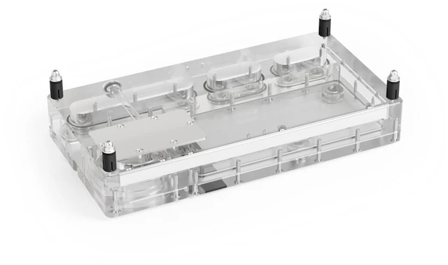 Alt view image 9 of 9 - Alphacool Core Distro Plate 280 VPP/D5 - Right with VPP D5 Apex Pump Reservoir, G1/4, 360ml, Acrylic, Clear (14574)