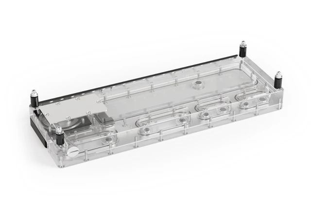 Alt view image 8 of 9 - Alphacool Core Distro Plate 360 Left D5/DDC V.2 with D5 Apex Pump Reservoir, G1/4, 190 ml, Acrylic, Clear (13875)