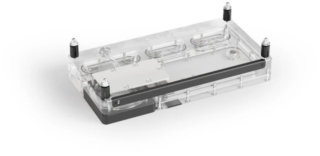 Alt view image 8 of 9 - Alphacool Core Distro Plate 240 Right D5/DDC V.2 with D5 Apex Pump Reservoir, G1/4, 105 ml, Acrylic, Clear (13873)