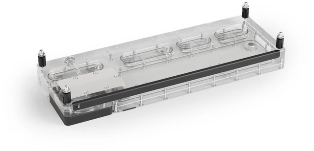 Alt view image 8 of 9 - Alphacool Core Distro Plate 360 Right D5/DDC V.2 with D5 Apex Pump Reservoir, G1/4, 190 ml, Acrylic, Clear (13874)