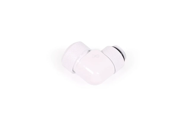 Alt view image 9 of 11 - Alphacool Eiszapfen 16mm HardTube Compression Fitting 90° Rotatable G1/4 - White (17621)