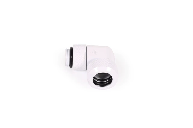 Alt view image 11 of 11 - Alphacool Eiszapfen 16mm HardTube Compression Fitting 90° Rotatable G1/4 - White (17621)