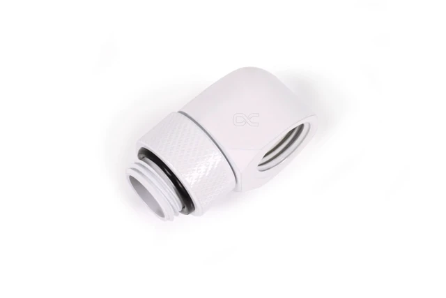 Alt view image 9 of 9 - Alphacool Eiszapfen L-Connector Rotatable G1/4 AG to G1/4 IG - 4pcs Set White (17619)