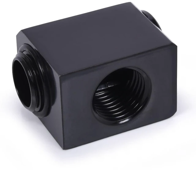 Alt view image 7 of 8 - Alphacool Low Profile ES L-Connector Rotary G1/4 OT - G1/4 IT - Deep Black (17578)