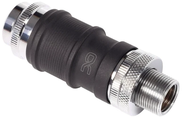 Alt view image 9 of 14 - Alphacool ES Quick Release BLH1A PushIn Set IT-IT with Bulkhead Fitting, Nickel Plated Brass (13877)