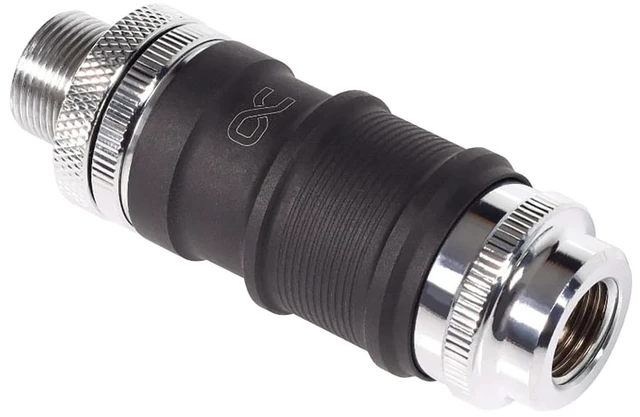 Alt view image 8 of 14 - Alphacool ES Quick Release BLH1A PushIn Set IT-IT with Bulkhead Fitting, Nickel Plated Brass (13877)