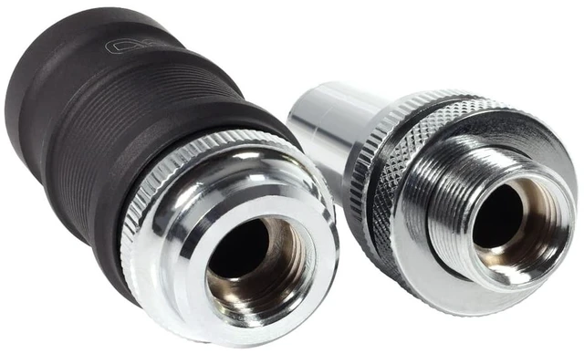 Alt view image 13 of 14 - Alphacool ES Quick Release BLH1A PushIn Set IT-IT with Bulkhead Fitting, Nickel Plated Brass (13877)